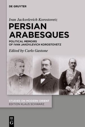 Persian Arabesques is an unpublished chapter in the history of Russian diplomacy as told by one of its most brilliant protagonists, Ivan J. Korostovetz (1862-1933). After his successes both at the Portsmouth Peace Treaty of 1905, where he served as secretary of the Russian-Japanese Conference, and at the Friendship Treaty with Mongolia, which he signed in 1912, Korostovetz describes in detail his memories of the last events of his diplomatic career. From 1913 to 1918, when he fled into exile to avoid imprisonment, he served mainly in Persia, for example as Russian Minister Plenipotentiary (1913-1915). As an important historical primary source, the memoirs describe not only current political events, but also various local customs and manners. Topics range from history and geography to regional religions and Byzantine-Persian literature.