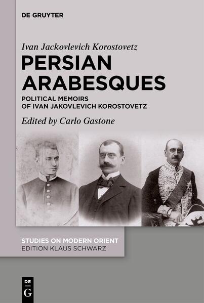 Persian Arabesques is an unpublished chapter in the history of Russian diplomacy as told by one of its most brilliant protagonists, Ivan J. Korostovetz (1862-1933). After his successes both at the Portsmouth Peace Treaty of 1905, where he served as secretary of the Russian-Japanese Conference, and at the Friendship Treaty with Mongolia, which he signed in 1912, Korostovetz describes in detail his memories of the last events of his diplomatic career. From 1913 to 1918, when he fled into exile to avoid imprisonment, he served mainly in Persia, for example as Russian Minister Plenipotentiary (1913-1915). As an important historical primary source, the memoirs describe not only current political events, but also various local customs and manners. Topics range from history and geography to regional religions and Byzantine-Persian literature.