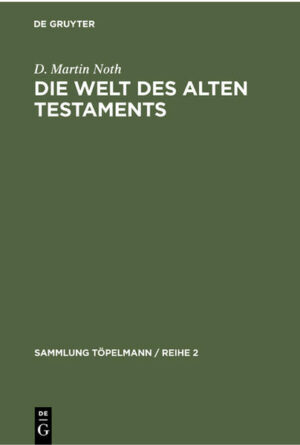 Frontmatter -- Aus dem Vorwort zur ersten Auflage -- Vorwort zur zweiten Auflage -- Inhalt -- Abbildungen im Text / Tafeln -- 1. Teil: Geographie Palästinas -- 2. Teil: Archäologie Palästinas -- 3. Teil: Elemente der altorientalischen Geschichte -- 4. Teil: Der Text des Alten Testaments -- I. Allgemeines Sach- und Namenverzeichnis -- II. Verzeichnis der zitierten Bibelstellen -- III. Verzeichnis der hebräischen Wörter und Namen -- IV. Verzeichnis der arabischen Wörter und Namen -- V. Verzeichnis der Abkürzungen -- Backmatter