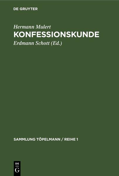 Frontmatter -- Aus dem Vorwort zur 1. Auflage -- Vorwort zur 2. Auflage -- Vorwort zur 3. Auflage -- Inhalt -- Abkürzungen -- 1. Kapitel: Geschichte und Aufgabe der Konfessionskunde -- 2. Kapitel: Einheit und Spaltung in der Christenheit -- 3. Kapitel: Die altkirchlichen Bekenntnisse -- Erster Abschnitt: Die morgenländische Christenheit -- 4. Kapitel: Allgemeines -- 5. Kapitel: Die orthodoxe morgenländische Kirche -- 6. Kapitel: Die außereuropäischen morgenländischen Nationalkirchen und die morgenländischen Sekten -- 7. Kapitel: Morgenländisches und abendländisches Christentum -- Zweiter Abschnitt: Der römische Katholizismus -- 8. Kapitel: Allgemeines -- 9. Kapitel: Kirchenbegriff und Kirchenverfassung -- 10. Kapitel: Das Dogma von Gott und Christus, Jenseits und Sünde -- 11. Kapitel: Gnade und Kultus -- 12. Kapitel: Weltflucht, Mönchtum, Heiligenverehrung -- 13. Kapitel: Die Kirche in der Welt -- 14. Kapitel: Die Eigenart der katholischen Frömmigkeit und Sittlichkeit -- Anhang zum 2. Abschnitt -- Dritter Abschnitt: Die anglikanische Kirche und der Protestantismus -- 15. Kapitel: Die anglikanische Kirche -- 16. Kapitel: Allgemeines über den Protestantismus -- 17. Kapitel: Lutherischer und reformierter, alter und neuer Protestantismus -- Anhang zum 17. Kapitel -- 18. Kapitel: Die protestantischen Bekenntnisschriften -- 19. Kapitel: Die nichtkatholischen Gruppen englisch-amerikanischen Ursprungs -- Anhang zum 3. Abschnitt -- Register -- Ergänzungen und Berichtigungen -- Backmatter