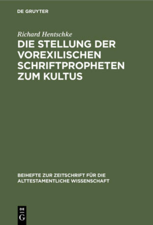 In der Reihe Beihefte zur Zeitschrift für die alttestamentliche Wissenschaft (BZAW) erscheinen Arbeiten zu sämtlichen Gebieten der alttestamentlichen Wissenschaft. Im Zentrum steht die Hebräische Bibel, ihr Vor- und Nachleben im antiken Judentum sowie ihre vielfache Verzweigung in die benachbarten Kulturen der altorientalischen und hellenistisch-römischen Welt. Die BZAW akzeptiert Manuskriptvorschläge, die einen innovativen und signifikanten Beitrag zu Erforschung des Alten Testaments und seiner Umwelt leisten, sich intensiv mit der bestehenden Forschungsliteratur auseinandersetzen, stringent aufgebaut und flüssig geschrieben sind.