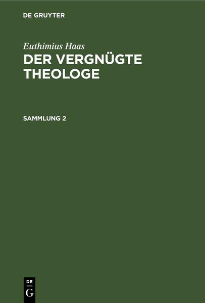 Frontmatter -- 1. Aus der Geschichte -- 2. Zeitloses und Gegenwärtiges -- 3. Theologische Professoren und ihre Hörer -- 4. Rus dem Religionsunterricht. Rindermund -- 5. Druckfehler Inhalt -- Inhalt