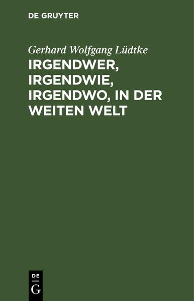 Dieser Titel aus dem De Gruyter-Verlagsarchiv ist digitalisiert worden, um ihn der wissenschaftlichen Forschung zugänglich zu machen. Da der Titel erstmals im Nationalsozialismus publiziert wurde, ist er in besonderem Maße in seinem historischen Kontext zu betrachten. Mehr erfahren Sie hier.