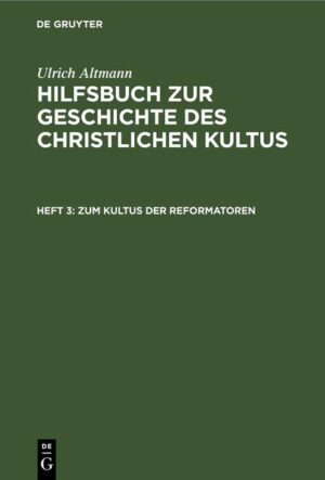 Frontmatter -- 1. Martin Luther -- 2. Wolfgang Muskulus -- 3. Johannes Bugenhagen -- 4. Ulrich Zwingli -- 5. Johann Calvin -- PERSONEN- UND SACHVERZEICHNIS -- INHALTSVERZEICHNIS
