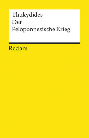 Die acht Bücher über den Peloponnesischen Krieg gelten als das bedeutendste Geschichtswerk der antiken Literatur. Sein Einfluss, zunächst auf die römischen Historiker, dann auf die gesamte europäische Geschichtsschreibung, war enorm. Mit unbestechlichem Blick erkennt Thukydides die Stärken und Schwächen der Verantwortlichen für diesen ganz Griechenland erschütternden Krieg und die zweifelhaften Mechanismen der Politik. Diese vollständige Ausgabe ersetzt die bisherige Auswahlausgabe.