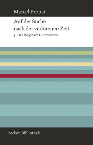 Im September 2013, 100 Jahre nach dem Erscheinen des ersten Bandes der »Recherche«, begann bei Reclam mit »Auf dem Weg zu Swann« eine neue Übersetzung von Marcel Prousts Meisterwerk zu erscheinen, die erste komplett aus einer Hand, die erste auch, die von dem erst in den 80er Jahren des 20. Jahrhunderts edierten endgültigen französischen Text ausgeht. »Der Weg nach Guermantes« ist der dritte Band des insgesamt siebenbändigen Romanwerks. Die Ausgabe bietet in jedem Band einen ausführlichen Anmerkungsapparat, der jene historischen und kulturhistorischen Informationen enthält, die der moderne Leser erwartet.