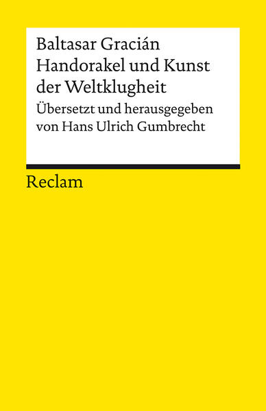 Graciáns epochemachende Schrift wurde seit 1832 (seit Schopenhauers übersetzerischer Großtat, die ein eigenes Original schuf) nicht mehr in die deutsche Sprache übertragen. Die gefeierte Neuübersetzung von Hans Ulrich Gumbrecht erschließt das Werk neu. Scharfsinnige wie pragmatische Ansichten bündelte Gracián in Maximen, die zum Selbstdenken und zur Selbstüberprüfung herausfordern und einen Leitfaden für ein besseres Leben bilden: Wie erlangt man breites Wissen, einen guten Geschmack? Wie geht man klug mit seinem Umfeld und seinen eigenen Leidenschaften um? »Sagen wir es unumwunden: Die neue Übersetzung des ›Handorakels‹ ist ein Glücksfall sondergleichen, in jedem einzelnen Paragrafen.« (Peter Sloterdijk, DIE ZEIT)