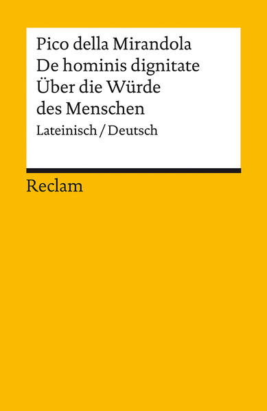 Geschrieben im Jahr 1486, zählt diese Rede zu den berühmtesten Texten der Renaissance. Die Epoche war fasziniert von der Frage nach dem Wesen des Menschen, seinen Fähigkeiten und Möglichkeiten, seiner Stellung und Aufgabe in der Welt, seiner Würde und Willensfreiheit. Der junge Gelehrte Giovanni Pico setzte einen besonderen Akzent, indem er die Möglichkeit der freien Entscheidung über den eigenen Lebensweg zum zentralen philosophischen Thema erhob.