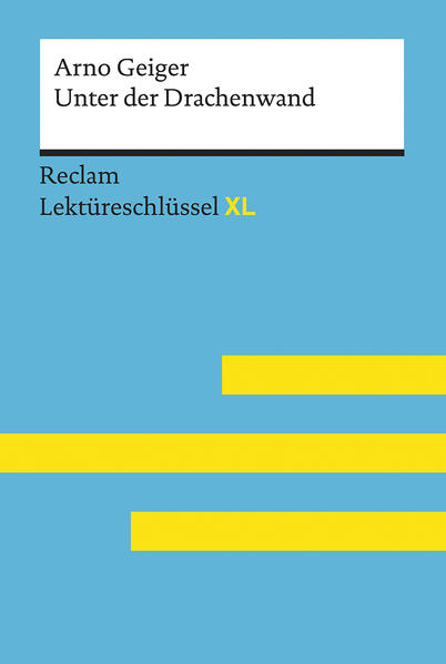 Reclam Lektüreschlüssel XL - hier findest du alle Informationen, um dich zielsicher und schnell vorzubereiten: auf Klausur, Referat, Abitur oder Matura! Differenziert, umfassend, übersichtlich! - Präzise Inhaltsangaben zum Einstieg in den Text - Klare Analysen von Figuren, Aufbau, Sprache und Stil - Zuverlässige Interpretationen mit prägnanten Textbelegen - Informationen zu Autor:innen und historischem Kontext - Hilfreiche Infografiken, Abbildungen und Tabellen - Aktuelle Literatur- und Medientipps - Prüfungsaufgaben mit Lösungshinweisen - Zentrale Begriffe und Definitionen als Lernglossar Ein verwundeter Soldat, eine einsame Mutter, ein verliebter Jugendlicher, ein jüdischer Vater: Unterschiedlichste Schicksale, die durch das Kriegsjahr 1944 in Österreich miteinander verknüpft sind. »Unter der Drachenwand« ist ein Roman über die Schrecken des Zweiten Weltkrieges, aber auch über die Liebe und den Willen zu überleben. Basiert auf einem exklusiven Interview mit Arno Geiger