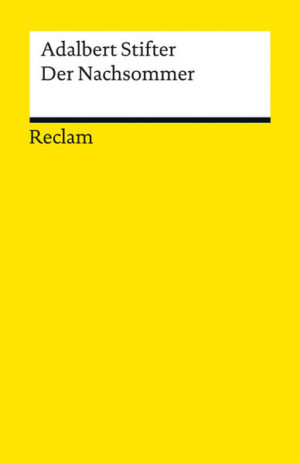 Stifters großer Roman einer späten Liebe, eines nachsommerlichen "Teil-Glücks", seine vorbehaltlose Schilderung, die aber kein Unglück und keine Kosten verschweigt, übt auf den Leser nach wie vor jene unwiderstehliche Kraft aus, die der Autor als Teil seines Kunstideals definierte. Die Ausgabe bietet den Text unmodernisiert nach dem Erstdruck von 1857.