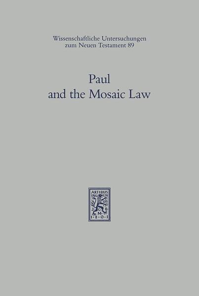 The authors of the papers presented in this conference volume aim to engage in as complete as possible a study of the key passages in the letters of Paul which deal with or have a bearing on his understanding of and attitude to the Mosaic Law. They draw together a representative sample of the range of current scholarly opinion on these passages. The conference participants searched as far as possible for common ground on a wide range of exegetical and theological disputes and wanted to encourage and help facilitate disputants to take fuller account of the strength of the positions they disagree with. "As this volume illustrates so well, the historical and theological issues surrounding Paul's view of the Law are notoriously complex. But it also demonstrates that the 'assured conclusions' of a previous generation have been destroyed without any new 'scholarly consensus' in sight. In doing so, this volume raises afresh the fundamental question of what, for Paul, the significance of the death and resurrection of the Messiah 'under the Law' actually was for the role of the Law itself, not only in the justification and reconciliation of Jews and Gentile in Christ, but also in their continuing life 'in Christ' as believers. May ... such a volume ... lead ... to a renewed dedication to resolve this all-important issue for the meaning of Paul's thought and for the history of Jewish-Christian dialogue." Scott Hafemann in Shofar 16 (1998), p. 125.