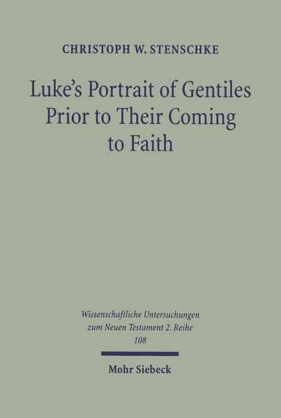 Christoph W. Stenschke examines Luke's portrait of the Gentiles' state prior to their coming to Christian faith. Following the history of research, he commences with Luke's direct references to the Gentiles prior to faith and then draws conclusions concerning their state from the Gentile encounter with Jesus and Christian salvation. This includes Luke's notes on the condition of Gentiles and on their appropriation of salvation. Finally conclusions from Luke's portrayal of Gentile Christians are drawn. With his approach Christoph W. Stenschke challenges some previous contributions to Lukan anthropology. He argues that the main study in the field (J.-W. Taeger, Der Mensch und sein Heil) does not sufficiently consider all the evidence. By concentrating on the Gentiles in Luke-Act (including Samaritans and God-fearers) the author's thesis covers all the relevant material. Contrary to Taeger, who suggests that Gentiles do not need 'salvation' as much as 'correction', he discovers that Luke portrays Gentiles prior to faith in a condition requiring God's saving intervention. Thorough correction has to accompany and follow this salvation. Though allowing for distinct Lukan emphases, this portrait is not essentially at odds with that of other NT authors. These results further show that the Areopagus speech needs to and can be satisfactorily interpreted in its context and in conjunction with similar statements. The author further argues that Luke's narrative sections and the characterization they present should no longer be neglected in favour of the speeches. Luke's portrayal of Gentiles prior to faith also bears on his understanding of sin and provides additional justification for the Gentile mission. Christoph W. Stenschke challenges proposals of Luke's alleged anti-Judaism and provides some hitherto little-noticed correctives.