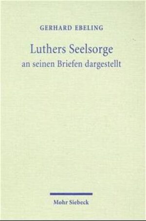 Das Buch scheint in doppelter Hinsicht eine Spezialstudie zu sein: vom Thema her, der Blickrichtung auf die Seelsorge, wie auch vom Quellenmaterial her, der Beschränkung auf die Briefe. Diese Einschätzung wäre jedoch falsch. In beider Hinsicht richtet Gerhard Ebeling seine Darstellung auf die 'ganze' Theologie Luthers aus. Luther war ein intensiver Briefschrieber, von 1507 an dokumentiert bis vier Tage vor seinem Tode. Bei chronologisch fortlaufender Lektüre zieht so sein ganzes Leben gleichsam im Tonfall seiner eigenen Stimme am Leser vorüber. Intensiv-aber nicht nur der Quantität nach. Meist knapp und dicht geschrieben, den Adressaten wie auch sich selbst einbeziehend, von Herzen kommend auf das Gewissen zielend