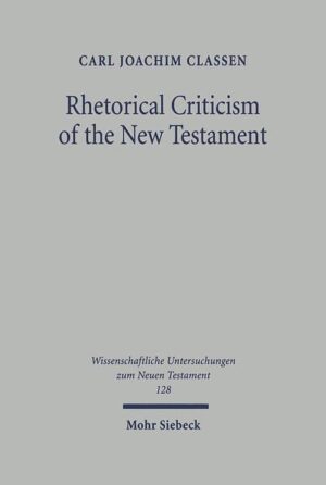 In view of the current debate on the application of Greek and Roman rhetoric to biblical texts C. Joachim Classen aims at determining both the opportunities and the limits of such forms of criticism, stressing the importance of supplementing the ancient categories by modern ones. He emphasizes the difference between letters such as Paul's epistles and other kinds of texts, for example the gospels, and the need to select the aspects and criteria of rhetorical criticism accordingly and tries to illustrate how such criticism may be practised. In addition he answers the question to what extent Paul was familiar with Greek rhetoric by an examination of his vocabulary and analyses at length Melanchthon's early lectures, his handbooks and his commentaries to show some of the roots of this type of criticism, the manner in which its greatest exponent developed it and the qualities ideally required for its successful application.