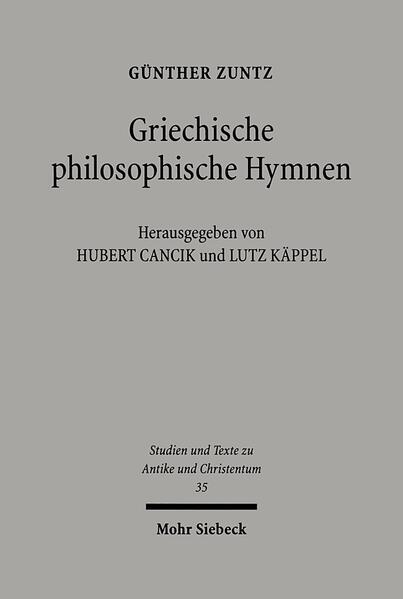 Günther Zuntz unternimmt erstmals eine Rekonstruktion und Beschreibung der Geschichte einer bislang nur punktuell greifbaren Textsorte: des griechischen philosophischen Hymnos. Ausgehend von spärlichen Hinweisen auf frühe Spuren (Empedokles), interpretiert er den Zeus-Hymnos des Kleanthes, rekonstruiert philosophische Hymnen aus Orakeln von Klaros, den chaldäischen Orakeln und der sogenannten Tübinger Theosophie, um schließlich die überlieferten Werke des Proklos und des Synesios als Repräsentanten in ebendiese Tradition einzuordnen. Die vorliegende Studie bietet somit die erste zusammenhängende Darstellung des griechischen philosophischen Hymnos überhaupt.