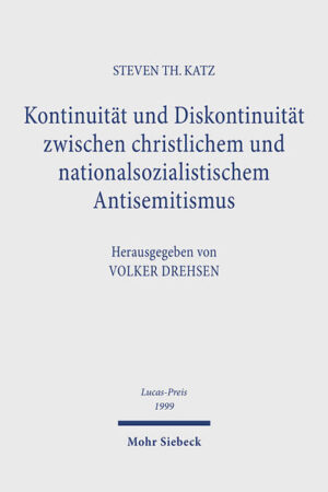 Die These, daß zwischen christlichem und nationalsozialistischem Antisemitismus eine wesentliche Kontinuität bestehe, ist weit verbreitet. Diese Ansicht verkennt die Eigenart der Hitlerschen Mischung aus Rassismus und Manichäismus, die den Inhalt seiner Weltanschauung bildete und zur Basis der absichtsvollen, totalen physischen Vernichtung aller Juden wurde. Es ist diese maßlose, ideologisch motivierte Absicht, daß alle Juden ermordet werden müßten, die den Holocaust von allem früheren Antisemitismus unterscheidet, so unmenschlich dieser auch gewesen sein mag.