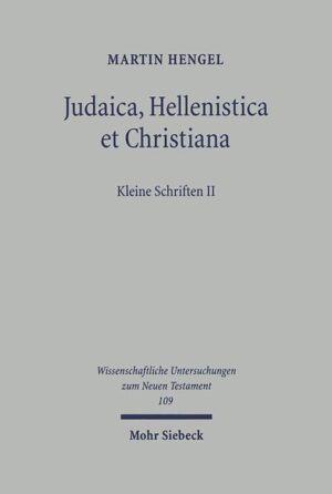 Der Band enthält unter anderem Studien über die jüdisch-vorchristliche Schriftauslegung, über Jerusalem als hellenistische Stadt und über den jüdischen Hintergrund der Bergpredigt und des Johannes-Evangeliums. Aus Rezensionen: "Der vorliegende zweite Band der 'Kleinen Schriften' enthält acht teils umfangreiche Studien des emeritierten Tübinger Neutestamentlers. Gegenüber dem ersten Band ( Judaica et Hellenistica) wurde der Titel um Christiana erweitert durch die Aufnahme von vier Studien, die 'unter ganz verschiedenen Aspekten den bleibenden engen Zusammenhang zwischen dem frühen Christentum und seiner jüdischen Mutter behandeln' (Vorwort). (...) Ein 'Schriftenverzeichnis Martin Hengel 1996-98' und verschiedene Register zu Band I und dem vorliegenden Band der Kleinen Schriften beschließen den hervorragend verarbeiteten Band." Christoph Stenschke in Jahrbuch für Evangelikale Theologie Heft 14 (2000) S. 205-207.