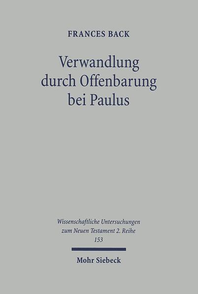 Seit der religionsgeschichtlichen Schule wird das Verwandlungsmotiv in 2 Kor 3 häufig auf die antiken Mysterien zurückgeführt. Frances Back versteht es im Unterschied dazu in Analogie zum Verwandlungsgedanken bei Philo, im "Liber Antiquitatum Biblicarum" und bei "Joseph und Aseneth": Die Verwandlung macht den Offenbarungsempfang von Menschen in der Welt sichtbar und weist sie als echte Gottesboten aus. Indem Paulus das Verwandlungsmotiv auf sich selbst anwendet, hebt er hervor, daß er eine göttliche Botschaft empfangen hat und verkündigt. Der oft als irritierend empfundene Bezug auf den in Glanz verwandelten Mose findet vor diesem Hintergrund eine sinnvolle Erklärung: Übereinstimmend mit der Zielsetzung des Kontextes dient er Paulus dazu, seine Legitimität als Apostel nachzuweisen. Die Verwandlungsthematik kehrt bei Paulus im Zusammenhang der Endzeiterwartung in 1 Kor 15, Phil 3 und Röm 8 wieder. Hier hat das Verwandlungsmotiv jedoch eine andere Bedeutung als in 2 Kor 3. Es erfüllt eine ähnliche Funktion wie in der "Ascensio Jesaiae", im "Slawischen Henoch" oder im "Syrischen Baruch": Mit dem Verwandlungsgedanken wird zum Ausdruck gebracht, daß die Befreiung von der Vergänglichkeit notwendige Voraussetzung für den Eingang in die himmlische Welt ist.