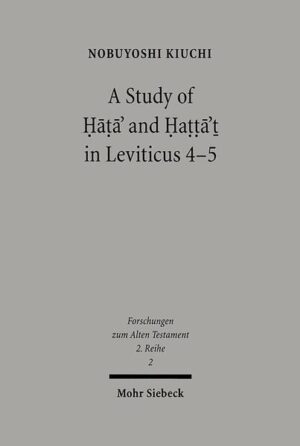 Through a close semantic analysis of the Hebrew terms hata' and hatta't (commonly translated as 'sin') in Leviticus 4-5, this study reveals their lexical meanings, unknown for two millennia both in Judaism and in Christianity. 'Sin' has been commonly understood as referring mainly to a violation of God's commandment pertaining to personal conduct. However the revision Nobuyoshi Kiuchi proposes for the meanings of the terms has significant and far-reaching implications for other major themes such as uncleanness and atonement, meaning human salvation before God. The author also provides a solution to the question of the relationship between sin and uncleanness.