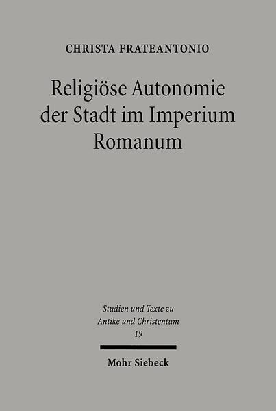 Christa Frateantonio geht der immer noch ungeklärten Frage nach, weshalb die christliche Religion (Kirchen) sich gegenüber den polytheistischen Kulten zu einem Zeitpunkt durchsetzen konnte, als sie weder im östlichen noch im westlichen Reichsteil die Religion der Mehrheit der Bevölkerung war. Sie geht dabei nicht von der Konkurrenz einzelner Religionen aus, sondern konzentriert sich auf die städtisch organisierten Kulte. Die religiöse Autonomie der Städte ist als Ergebnis einer 'fehlenden Territorialisierung' des römischen Reiches anzusehen, welches keine reichsweite und einheitliche Religion entwickelte. Der religiöse Wandel im 4. Jh. wird von den Kaisern festgelegt und durch die Interaktionsmedien Verwaltung, Recht und die Reaktivierung politischer Mittel auf städtischer Ebene umgesetzt. Seit dem 3. Jh. n. Chr. wird die Frage nach der 'richtigen' öffentlichen Religion als regelungsrelevant von den Kaisern eingestuft