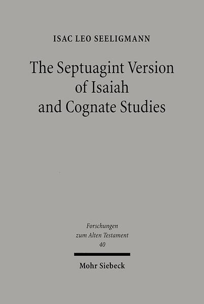 The present volume makes accessible once more the groundbreaking work "The Septuagint Version of Isaiah" (1948) by Isac Leo Seeligmann (1907-1982), accompanied by two studies that have to be seen as prolegomena to the book. Both studies were published originally in the Dutch language, and the English translation of one of them appears in this volume for the first time. Seeligmann aims to understand the Septuagint as a witness of Hellenistic Judaism striving to maintain the text's special character as a document of faith. At the same time all of Seeligmann's works edited in this volume are documents of the suffering of European Judaism during the time of National Socialism. The new edition provides evidence of Seeligmann's approach to the Septuagint as a witness of Hellenistic Judaism which strives to maintain the text's special character as a document of faith. Because of this new access from the perspective of content and method, Seeligmann's influence on Septuagint research became so strong that it has lasted up to the present. The reader will realise that the history of Israel during the Hellenistic period does not simply represent an object of scholarly research for Seeligmann but also serves as the background for the interpretation of the history of the Jewish people in his own time.