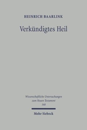 Der vorliegende Band enthält eine größere Anzahl Studien und Aufsätze von Heinrich Baarlink zu Fragen, die in der Synoptikerforschung nach wie vor aktuell und in vielen Fällen umstritten sind. Der Schwerpunkt liegt dabei auf dem lukanischen Doppelwerk. Jeder der Evangelisten verkündet das Heil Gottes