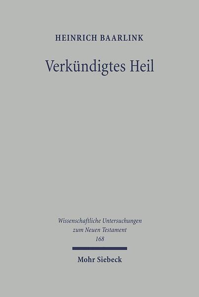 Der vorliegende Band enthält eine größere Anzahl Studien und Aufsätze von Heinrich Baarlink zu Fragen, die in der Synoptikerforschung nach wie vor aktuell und in vielen Fällen umstritten sind. Der Schwerpunkt liegt dabei auf dem lukanischen Doppelwerk. Jeder der Evangelisten verkündet das Heil Gottes