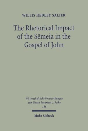 Willis Salier investigates the use of the term semeia and the narratives this term refers to in the rhetorical strategy of John's Gospel. The three poles of author, text and reader are considered. The study is more literary and socio-historical in flavour and bypasses previous discussions regarding sources, which have tended to dominate research on the semeia in the Fourth Gospel. First, he investigates the resonances that the term might have with an audience in the late first century. This part of the investigation concludes that the term helps to build a bridge between the conceptual background of the Gospel and the broader cultural foreground of its audience. It is also suggested that the term both draws on, and contributes to the prominent trial motif in the Gospel itself. Second, the semeia narratives are investigated for their place in the rhetorical strategy of the Gospel. It is concluded that they point to the identity of Jesus as the divine Messiah of God, illustrate the life that his ministry brings, and provide a subtle critique of other 'would be' lifegivers in the surrounding cultural milieu.