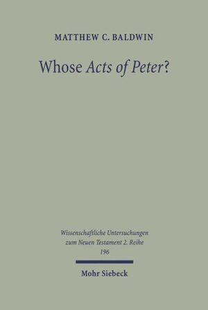 The Actus Vercellenses, a Latin text preserved in only one manuscript copy, is published widely in translation under the title Acts of Peter. The Acts of Peter is thought to be the title of an ancient work, originally in Greek, which is usually said to have been composed in the second-century in Asia Minor. Accordingly, the Vercelli Acts are often treated simply as evidence for second-century Christian discourse. However, many issues relating to the study of the Actus Vercellenses qua Acts of Peter have hitherto been inadequately established, especially: the character, extent, and original time of composition of the ancient Acts of Peter