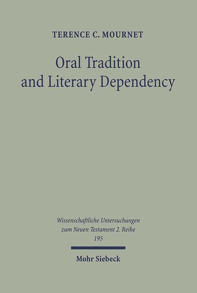 With this work, Terence C. Mournet contributes to the ongoing discussion regarding oral tradition and the formation of the Synoptic Gospels. Synoptic studies have been marked by an excessive bias towards exclusively literary models of Synoptic interrelationships. Despite the widespread recognition that oral tradition played a significant role in the formation of the gospel tradition, the gospels are often examined as literary works apart from their relationship to oral performance. While not dismissing the use of written sources in the process of gospel composition, a study of the relationship in antiquity between oral communication and written texts leads us to re-examine any solution to the Synoptic Problem that does not take into adequate account the influence of oral tradition upon the development of the gospel tradition. Orality studies, and in particular folklore research, can help provide additional insight into the transmission of the early Jesus tradition and the formation of the Synoptic Gospels. The author examines various so-called 'Q' pericopes in light of the folkloristic characteristics of variability and stability, and he raises questions about how we envision the form and scope of a 'Q' text. While not discounting the assured results of literary methods of Gospel analysis, it is suggested that more serious attention be given to an oral performance model of early Christian tradition transmission.