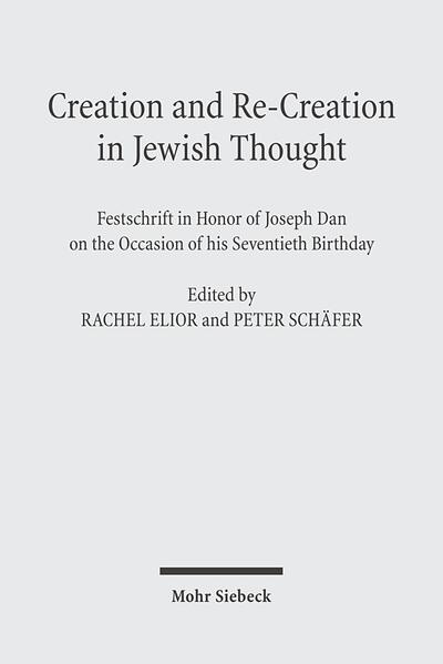 Joseph Dan, the Gershom Scholem Professor of Kabbalah Emeritus at the Hebrew University and long-time Professor of Jewish Studies at the Freie Universität Berlin, is one of the most influential figures in the fields of Jewish mystical thought, homiletical and ethical literature, modern Messianism and Hasidism, and contemporary 'belles-lettres'. His studies of the diverse aspects of Jewish creativity, with close attention to the dialectics of religious-cultural continuity versus historical innovation, provide a comprehensive overview of the complex history of Jewish thought and its multiple creative faces. It is precisely for this reason, to honor Joseph Dan's multifaceted research, that his many colleagues, students, and friends, scattered among universities around the world, have decided to focus their contributions in this Festschrift on the continuing process of creation and re-creation in Jewish thought throughout the centuries. Contributors: Philip Alexander, Dan Ben-Amos, Peter Schäfer, Margarete Schlüter, Bernard McGinn, Klaus Herrmann, Herbert Davidson, Annelies Kuyt, Haym Soloveitchik, Eli Yassif, Gerold Necker, Marc Saperstein, Giuseppe Veltri, Aviezer Ravitzky, Avinoam Rosenak, Kimmy Caplan, Saverio Campanini, Eric Jacobson, Yair Zakovitch, Rachel Elior, David Weiss Halivni, Avigdor Shinan, Avraham Grossman, Giulio Busi, Moshe Hallamish, Chava Turniansky, Jacob Elbaum, Hagit Matras, Joseph Hacker, Raya Haran, Arnold J. Band, Hamutal Bar Yosef, Miri Kubovy, Naama ben Shahar.