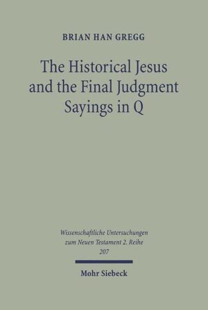 Brian Gregg's study establishes the authenticity of ten of the twelve final judgment sayings in Q, thereby demonstrating that the final judgment was an important component of the message of the historical Jesus. He proceeds to identify the characteristics of the final judgment as propounded by the historical Jesus, comparing them to the characteristics of the final judgment texts of the late Second Temple period. The study not only contributes to our understanding of the historical Jesus, but it also demands that the potential historicity of all of Q's source material be taken seriously, including those elements often assigned to a secondary redactional layer.