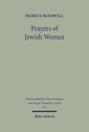 Markus McDowell examines how the literature of the Second Temple period portrays women at prayer through an examination of the literary context and character of those prayers. The goal of this work is a greater understanding of how women were portrayed in literary sources and an offering of some fresh insights for the study of women's religious and social roles in the ancient world. The texts are analyzed and categorized within five areas: social location, content, form, occasion, and gender perspective. The prayers are also compared and contrasted with men's prayers in the same sources. The analysis includes locating (as much as possible) the historical, literary, and cultic context of each document in which these prayers appear. By examining all prayers in these texts uttered by women (not just prayers of named or prominent women), and then comparing them with all the prayers of men in those same texts, certain patterns appear. This study adds to our knowledge of women and religion in Second Temple Judaism by primarily exploring patterns that appear among the prayers in the literature of the Second Temple period. While there are fewer prayers by women than men in this literature, the prayers of women are not portrayed as significantly different from those of men in terms of social location, content, form, or occasion. At the same time, the prayers of women exhibit other patterns of language-and in a minor way, form and occasion-that differ from the prayers of men.