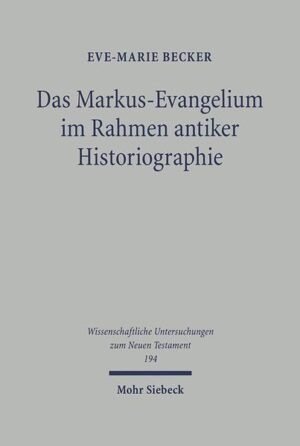 Das Markus-Evangelium wird in diesem Buch als früheste Evangelienschrift betrachtet und in den Kontext hellenistischer Historiographie (griechisch, römisch und frühjüdisch) gestellt. Eve-Marie Becker untersucht es im Hinblick auf die Datierung und die Verarbeitung von zeitgeschichtlichen Ereignissen und die Verwendung von geschichtlichen und literarischen Quellen. Sie analysiert die Erzählung von geschichtlichen Ereignissen in chronologischer und kausaler Ordnung und fragt nach der theologischen Deutung der Geschichte. Darüber hinaus behandelt sie die Gestaltung einer literarischen Gattung sui generis im Umfeld frühkaiserzeitlicher Literatur. Die Verortung des Markus-Evangeliums im Rahmen antiker Historiographie dient verschiedenen Zielen. Sie soll den geschichtlichen Wert der vormarkinischen Quellen und Überlieferungen bestimmen und die 'historiographische Leistung' des Redaktors Markus würdigen. Die Autorin zeigt die literarischen Verwandtschaften der Gattung 'Evangelium', aber zugleich auch ihre gattungsgeschichtliche Sonderstellung auf.