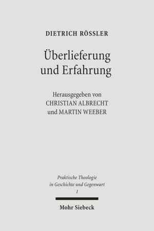 Dietrich Rösslers Beiträge zur Praktischen Theologie erörtern die immer wiederkehrenden Probleme der kirchlichen und pfarramtlichen Praxis, indem sie erläutern, wie Grundsätze der Überlieferung Orientierung bieten können in Fragestellungen der Gegenwart. Rössler hat die Praktische Theologie als theologische Disziplin gestärkt dadurch, daß er auf ihrer streng theoretischen Gestalt, auf ihrem historischen Bewußtsein und auf ihrem systematischen Verfahren bestand. Der vorliegende Band versammelt 26 Aufsätze Dietrich Rösslers zur Praktischen Theologie aus den Jahren 1961 bis 2006. Darunter sind solche, die inzwischen einen klassischen Rang einnehmen, aber auch solche, die an eher entlegenen Orten publiziert und bisher weniger beachtet worden sind. Der Band läßt so den inneren Zusammenhang der speziellen Themen und Fragestellungen erkennen, aber auch die konzeptionelle Anlage, die Rösslers Gesamtwerk der Praktischen Theologie in allen Teilen seit den Anfängen bestimmt.