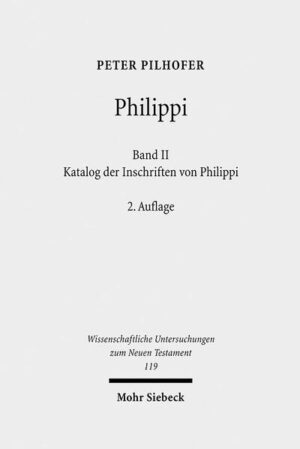 In diesem Band werden erstmals alle publizierten Inschriften der Colonia Iulia Augusta Philippensis gesammelt, übersetzt und kommentiert. Dabei berücksichtigt Peter Pilhofer nicht nur das hellenistische und römische, sondern auch das frühchristliche und byzantinische Material (einschließlich der beiden sogenannten protobulgarischen Inschriften aus dem 9. Jahrhundert). Peter Pilhofer ließ in Philippi I. Die erste christliche Gemeinde Europas die einschlägigen neutestamentlichen Texte zu diesem Bereich Makedoniens (Phil