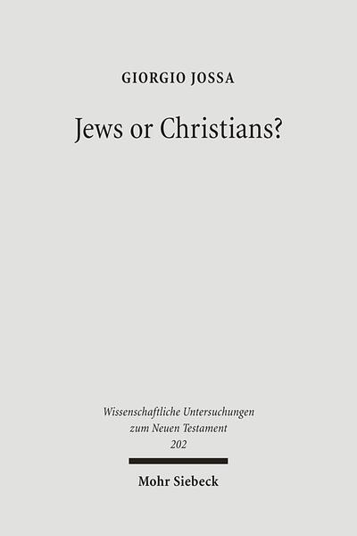 When was Christianity born? When was it that Christianity, born as a particular current within Judaism, constituted itself as a religion different and separate from the Jewish religion? The question has been asked, and the problem has therefore been considered, since the historical-critical investigation of Christian origins began. However the problem has become acute only in the last few decades, because of the occurrence of a whole series of circumstances and of reflections that have deeply changed the historiographic understanding regarding Judaism in the first century, and thus the origins of Christianity as well. Traditional opinion considered the founders of Christianity to be Jesus of Nazareth and Paul of Tarsus. Recent studies however affirm that a Christian religion as distinct from the Jewish religion can be spoken of only much later, and that for the entire first century, and for at least a part of the second century, Christianity was nothing more than a sect within Judaism. Dealing with the problem from an historical point of view, and thus considering not only Christianity of Jewish origin but also that of gentile origin, Giorgio Jossa demonstrates that the birth of a Christian identity as distinct from Jewish identity must actually be dated back to the first period of life of the community of Jesus.