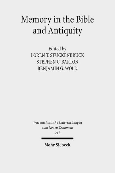 The volume brings together essays that explore the topic of memory and remembrance in the ancient world, taking into account the Hebrew Bible (Deuteronomy, 1 and 2 Kings), ancient Judaism (1 and 2 Maccabees, Psalms of Solomon, Dead Sea Scrolls), the classical world, the New Testament (Jesus, Synoptic Gospels and Acts, Gospel of John, Pauline letters) and Early Christianity (Petrine tradition). The essays, which focus on a wide range of sources from antiquity, open up new questions about the social and religious function of memory. As a collection, they demonstrate how much social memory theory can contribute to the understanding of the ways ancient texts were, on the one hand, shaped by conventions of memory and, on the other hand, participated in and contributed to evolving strategies for reading "the past".