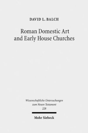 In contrast to most studies of earliest Christianity that focus on texts, David Balch inquires into the visual world of the culture in which early Christians lived and worshipped. Jews and Christians outside Israel lived in Greek and Roman houses and apartment buildings. During earlier Republican and later Imperial periods, artists painted frescoes on the walls of their patrons' houses. Beginning in the mid-1700s, archaeologists began unearthing brilliantly colored domestic paintings, often of Greek (rarely of Roman) myths and tragedies, especially in Pompeii, Herculaneum, and Rome. The author inquires how visual representations seen daily might influence the understanding of Jewish and Christian scriptures read and heard in those same spaces as well as the meaning of rituals performed in domestic worship. Scenes from the tragedies of Euripides as well as visual representations of contemporary gladiatorial games make suffering, sacrifice, and death surprisingly present in Roman houses, themes not first introduced by Christian preaching or the Eucharist. Further, David Balch includes not only recent studies of domestic art, but also of Roman domestic architecture (domus and insulae) by British (Wallace-Hadrill), American (Clarke, Leach), German (Zanker, Dickmann), and Italian (Maiuri, Pappalardo) scholars, studies that affect descriptions of the social history of early Christianity.