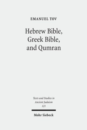 Subdivided into three segments (Hebrew Bible, Greek Bible, Qumran), this updated and revised collection of essays represents the work of Emanuel Tov in the past seventeen years. He focuses on various aspects of the textual analysis of the Hebrew and Greek Bible, as well as the Qumran biblical manuscripts in Hebrew and Greek. Further he takes a special interest in the orthography of biblical manuscripts, the nature of the early Masoretic Text, the nature of the Qumran biblical texts and their importance for our understanding of the history of the biblical text, the editions of the Hebrew Bible, and the use of computers in biblical studies. The author also focuses on the interaction between textual and literary criticism and the question of the original text or texts of the Hebrew Bible. His special interests in the Qumran scrolls include the nature of the Qumran corpus, their scribal background, the contents of the various caves, and the number of the compositions and copies found at Qumran. His interest in the Septuagint translation evolves around its text-critical value, the Greek texts from the Judean Desert, and translation technique.