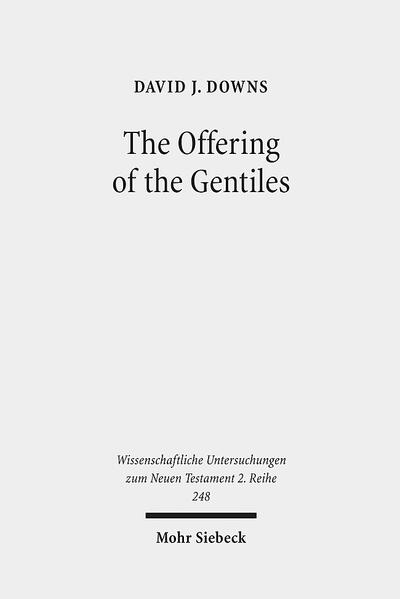 Money mattered to the apostle Paul. One economic endeavor of signal importance for Paul was the monetary fund that he organized among the largely Gentile congregations of his mission for the Jewish-Christian community in Jerusalem. David J. Downs investigates this offering from a variety of angles. He begins with an attempt to piece together a relative chronological account, based primarily on information from Paul's epistles, of the apostle's fundraising efforts on behalf of the Jerusalem church. After reconstructing this complex story, Downs examines the socio-cultural context of the collection, focusing on analogous forms of giving among ancient pagan and Jewish voluntary associations, including practices of benefaction, common funds, care for the poor, and translocal economic links among these associations. With this chronological and socio-cultural context in mind, the author then explores Paul's use of several cultic metaphors to frame the contribution as a religious offering consecrated to God. Drawing on recent work in the field of metaphor theory, Downs contends that Paul metaphorically frames his readers' responsive participation in the collection as an act of cultic worship, thus underscoring the point that the fulfillment of mutual obligations within the community of believers results in praise, not human benefactors, but to God, the one from whom all benefactions come. This rhetorical strategy suggests that even the very human action of raising money for those in material need originates in "the grace ( charis) of God" and will eventuate in "thanksgiving ( charis) to God" (2 Cor 9:14-15).