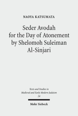 This book contains a critical edition, an English translation, and a detailed commentary of two lengthy Hebrew liturgical poems for the Day of Atonement (called Seder Avodah) that were composed by a ninth- or tenth-century Jewish poet who apparently lived in Palestine or its environs, Shelomoh Suleiman Al-Sinjari. The first part of the Seder Avodah narrates the creation of the world and the history of the people of Israel from the perspective of the sins that they have committed, while its second part describes, in detail, the ritual service of a high priest (Aaron and his sons) in the temple on the Day of Atonement.