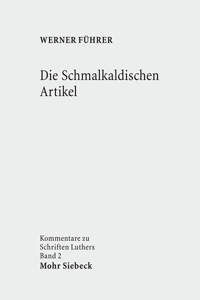 Geschrieben und diktiert im Dezember 1536 von Martin Luther, wurden die Schmalkaldischen Artikel auf einer Theologenkonferenz in Wittenberg zum Jahreswechsel 1536/37 beraten und von den Teilnehmern unterzeichnet. Sie stellen ein Bekenntnis- und Lehrdokument der Wittenberger Reformation während der Zeit des Schmalkaldischen Bundes dar und wurden in der zweiten Hälfte des Reformationsjahrhunderts unter dem Titel Schmalkaldische Artikel in die Bekenntnisschriften der Lutherischen Kirche aufgenommen. Nach dem Motto, das Luther auf das Autograph geschrieben hat, ist die in den drei Teilen der Schmalkaldischen Artikel entfaltete Lehre genug für das ewige Leben. Am Schluss der Niederschrift hat sich der Reformator ausdrücklich zu den Artikeln bekannt. Sie sind sein theologisches Vermächtnis. In den Schmalkaldischen Artikeln hat Luther die Grundpositionen des christlichen Glaubens auf der Basis des 'Hauptartikels' von Christus und der Rechtfertigung für ein in Aussicht gestelltes Konzil dargelegt. Der vorliegende Kommentar geht von Luthers Denkansatz aus und hat sich zum Ziel gesetzt, die Bewegung seines theologischen Denkens durchsichtig zu machen und die Argumente, die der Reformator anführt, sowie die Urteile, die er fällt, auf den 'Hauptartikel' zu beziehen und daraus vor dem geschichtlichen Hintergrund des Schmalkaldischen Bundes zu erklären. Im Rezeptionsteil stellt Werner Führer die Entwicklung der Schmalkaldischen Artikel zur Lehrnorm und Bekenntnisschrift dar.