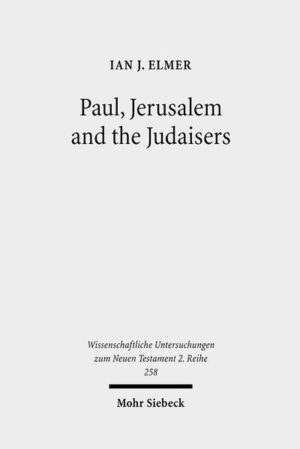 The thrust of this book is encapsulated in the title-Paul, Jerusalem and the Judaisers: The Galatian Crisis in Its Broader Historical Context-which reflects Ian J. Elmer's insistence that reconstructing all the events surrounding the crisis that impelled Paul to compose his letter to the Galatians is essential to understanding this letter. The position taken by the author is that the Galatian crisis was initiated by a group of Judaising opponents acting under the direct authority of the Jerusalem church. The origins of this controversy can be traced back to the early dispute between the Hellenists and the Hebrews described in the Acts of the Apostles, which led to the expulsion of the Hellenists from Jerusalem and the establishment of the community in Antioch. Paul's opponents apparently cited Jerusalem as the source of and the warrant for their Law-observant gospel. In Galatians, Paul alludes to events involving Judaising opponents that transpired in Jerusalem and Antioch prior to the outbreak of the crisis at Galatia. Thus, the immediate background of the crisis is found in the Jerusalem Council (Gal 2:1-10