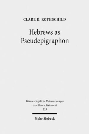 The history of scholarship on Hebrews attests a tension between the originality and Pauline character of its epistolary postscript (13:20-25). Generally speaking, scholars accepting the postscript's originality reject its Pauline character, while those rejecting its originality accept its reliance on Paul's letters. The Pauline character of the postscript is especially problematic for implying Paul's authorship of the book-a thesis that is all but dispensed with today. Clare K. Rothschild argues that if Hebrews's postscript is both original and imitative of Paul's letters, and if such imitation on the part of the author of Hebrews deliberately identifies the author as Paul, the entire book of Hebrews merits consideration as a pseudepigraphon. Examining Hebrews from this perspective, Rothschild makes the case that neither the postscript nor the rest of Hebrews was composed de novo. Rather, it deliberately adopts words and phrases-including citations from the Jewish scriptures-from a collection of Pauline materials, in order to imply Paul's authorship of a message that stands in continuity with esteemed Pauline traditions. Furthermore, the longstanding tradition of Hebrews's Pauline attribution suggests that it never circulated independently of other works attributed to Paul but was composed to amplify an early corpus Paulinum. This is the first ever monograph to examine the history of Hebrews' Pauline attribution and the significance of this attribution for our understanding of the book and its author's indebtedness to Pauline traditions.