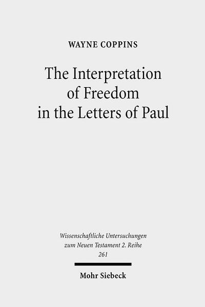 Wayne Coppins investigates the interpretation of freedom in Paul's letters with special reference to Martin Luther and twentieth-century "German" New Testament scholarship. He focuses on three key issues, namely the importance of freedom in Paul's letters and theology, the centrality and meaning of "freedom from the law," and the relationship between freedom and service. In addition to providing a detailed exegesis of the key Pauline texts, the monograph also offers a synthesis of the aforementioned issues and concludes with a retrospective assessment of the promise and pitfalls of 'German' scholarship on freedom in Paul. While critical of the assumption that Paul himself had already developed a unified concept of freedom, the author suggests that it may nevertheless be appropriate to employ freedom as a category for depicting Paul's thought.