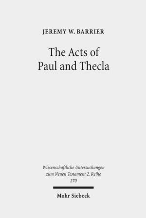 Sometime in the second century, an early Christian text began to circulate called the Acts of Paul and Thecla. Since then, the tale of the apostle Paul, along with his strong heroine co-worker named Thecla, has received much attention as an independent source of information about earliest Christianity for what it might tell us about the role of women in ministry and the relationship women may have had to Paul in his missionary activities. In this volume, Jeremy W. Barrier provides a critical introduction and commentary on the Acts of Paul and Thecla, to serve as a user-friendly starting point for anyone interested in entering into the many discussions and academic writings surrounding the Acts of Paul and Thecla. Apart from a critical text with English translation, followed by textual notes and general comments, the author also offers an extensive introduction to the text.