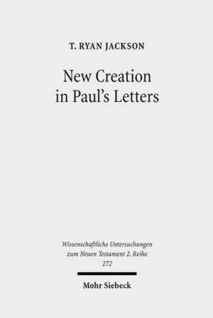 Ryan Jackson explores the apostle Paul's conception of new creation in the light of a fresh consideration of its historical and social contexts. This work seeks to understand how Paul innovatively applied his theological convictions in his letters to three communities-in Galatia, in Corinth, and in Rome. The discussion contributes to the ongoing debate concerning the degree to which Paul's soteriology should be viewed in continuity or discontinuity with the Old Testament. It also offers a further example of how Roman imperial ideology may be employed in the study of the reception of Paul's letters. The thesis proposes that Paul's concept of new creation is an expression of his eschatologically infused soteriology which involves the individual, the community, and the cosmos, and which is inaugurated in the death and resurrection of Christ.