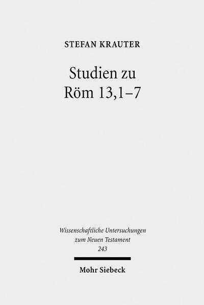 Die Ermahnung zur Unterordnung unter die "Obrigkeit" in Röm 13,1-7 gehört aufgrund ihrer Wirkungsgeschichte zu den umstrittensten Passagen im Corpus Paulinum. Erstmals wird hier der Text umfassend in den politischen Diskurs seiner Entstehungszeit eingeordnet. Aus literarischen, epigraphischen und numismatischen Zeugnissen arbeitet Stefan Krauter zentrale politische Themen der Herrschaft Neros heraus. Er analysiert die Stellung des Paulus und seiner Adressaten innerhalb des römischen Herrschaftssystems. Darauf aufbauend werden die Aussagen von Röm 13,1-7 historisch verortet und interpretiert. Dabei zeigt sich, dass die verbreitete Einschätzung, Paulus reagiere mit dem Text pragmatisch auf ein aktuelles Problem in Rom mit der Anweisung zu politischer Zurückhaltung, nicht richtig ist. Paulus legitimiert vielmehr Herrschaft grundsätzlich als von Gott zum Zweck der Durchsetzung des moralisch Guten eingesetzt. Dabei nimmt er zentrale Gedanken sowohl aus dem aktuellen politischen Diskurs seiner Zeit als auch aus der jüdischen Tradition auf. Der so interpretierte Text wird mit weiteren Aussagen des Paulus über die römische Herrschaft verglichen und zu zentralen Themen seiner Theologie in Beziehung gesetzt. Abschließende Überlegungen zu seiner aktuellen theologischen Relevanz zeigen, dass von ihm kein Weg zu einer heute verantwortbaren christlichen politischen Ethik führt.