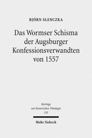 Das Wormser Religionsgespräch von 1557 war der letzte Versuch im 16. Jahrhundert, durch theologische Verhandlungen auf Reichsebene die konfessionelle Spaltung zu überwinden. Hochangesehene Theologen nahmen daran teil: Pflug, Helding und Canisius auf römisch-katholischer, Melanchthon, Brenz und Schnepf auf evangelischer Seite. Alle Aufmerksamkeit galt jedoch bald internen Auseinandersetzungen der evangelischen Teilnehmer um die Verwerfung falscher Lehre. Sie wurden nicht nur zum Anlaß für den späteren Abbruch des Reichsreligionsgesprächs, sondern führten zum öffentlichen Bruch zwischen den Augsburger Konfessionsverwandten. Björn Slenczka unternimmt es, diesen Bruch erstmals gestützt auf eine repräsentative Quellenbasis zu rekonstruieren und ihn aus seinen Voraussetzungen zu erhellen. Dadurch läßt sich die Brisanz des Bruchs als eines regelrechten Schismas erfassen und neu bestimmen, welchen Anteil führende Theologen und politische Akteure daran hatten.